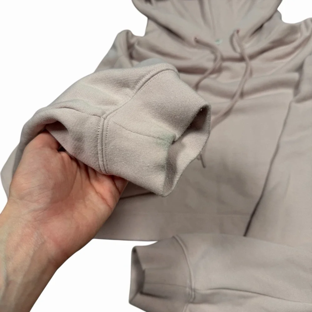 Alo Yoga Bae Hoodie Cropped Long Sleeve in Light Pink Women's‎ Sz S